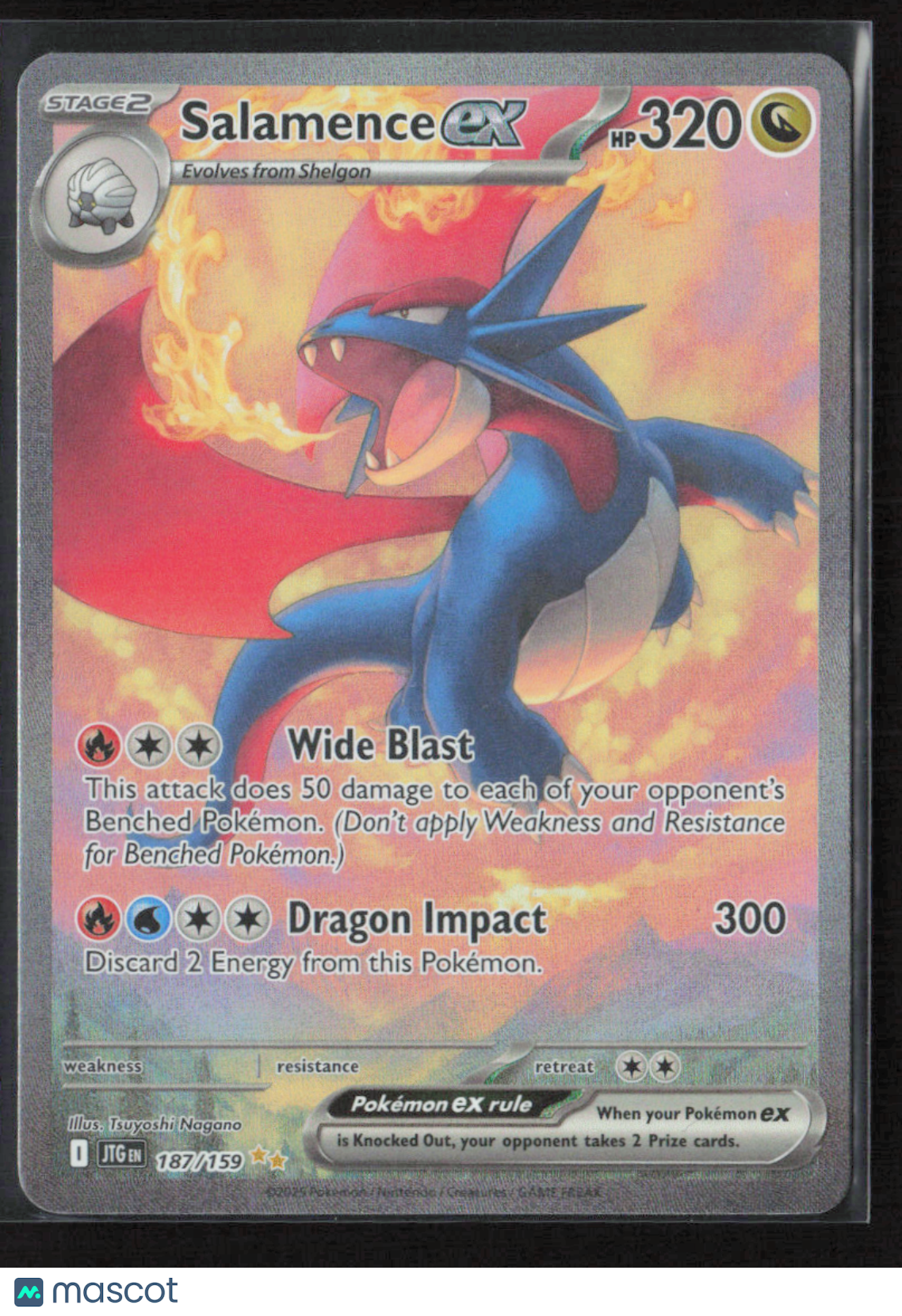 2025 Pokemon Salamence ex - 187/159 #187/159 Special Illustration Rare
