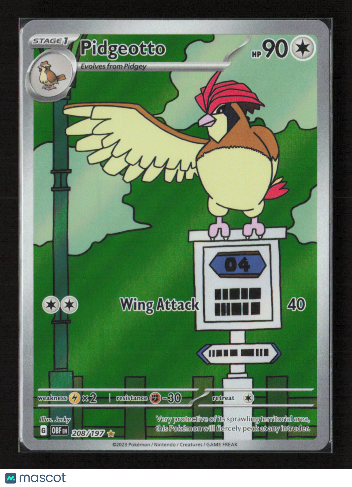 2023 Pokemon Pidgeotto - 208/197 #208/197 Illustration Rare
