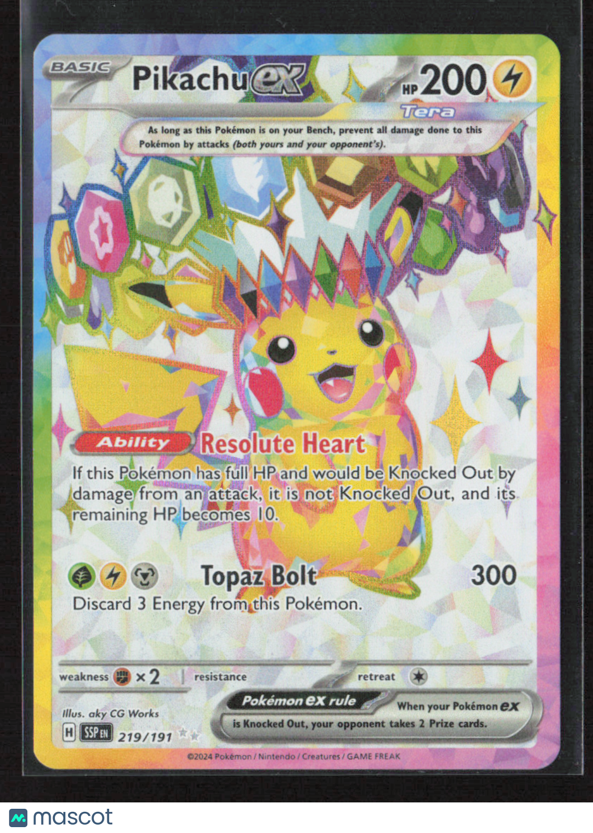 2024 Pokemon Pikachu ex - 219/191 #219/191 Ultra Rare