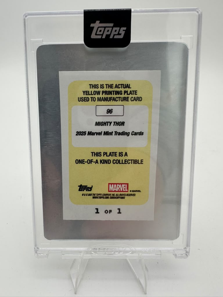 2025 Topps Marvel Mint Mighty Thor Yellow Printing Plate 1 of 1 #96