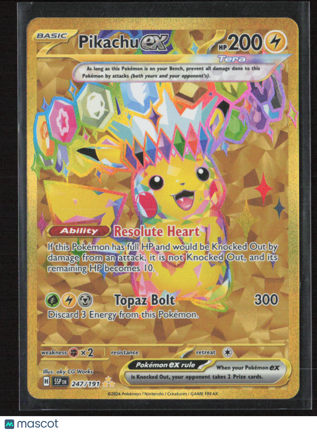 2024 Pokemon Pikachu ex - 247/191 #247/191 Hyper Rare
