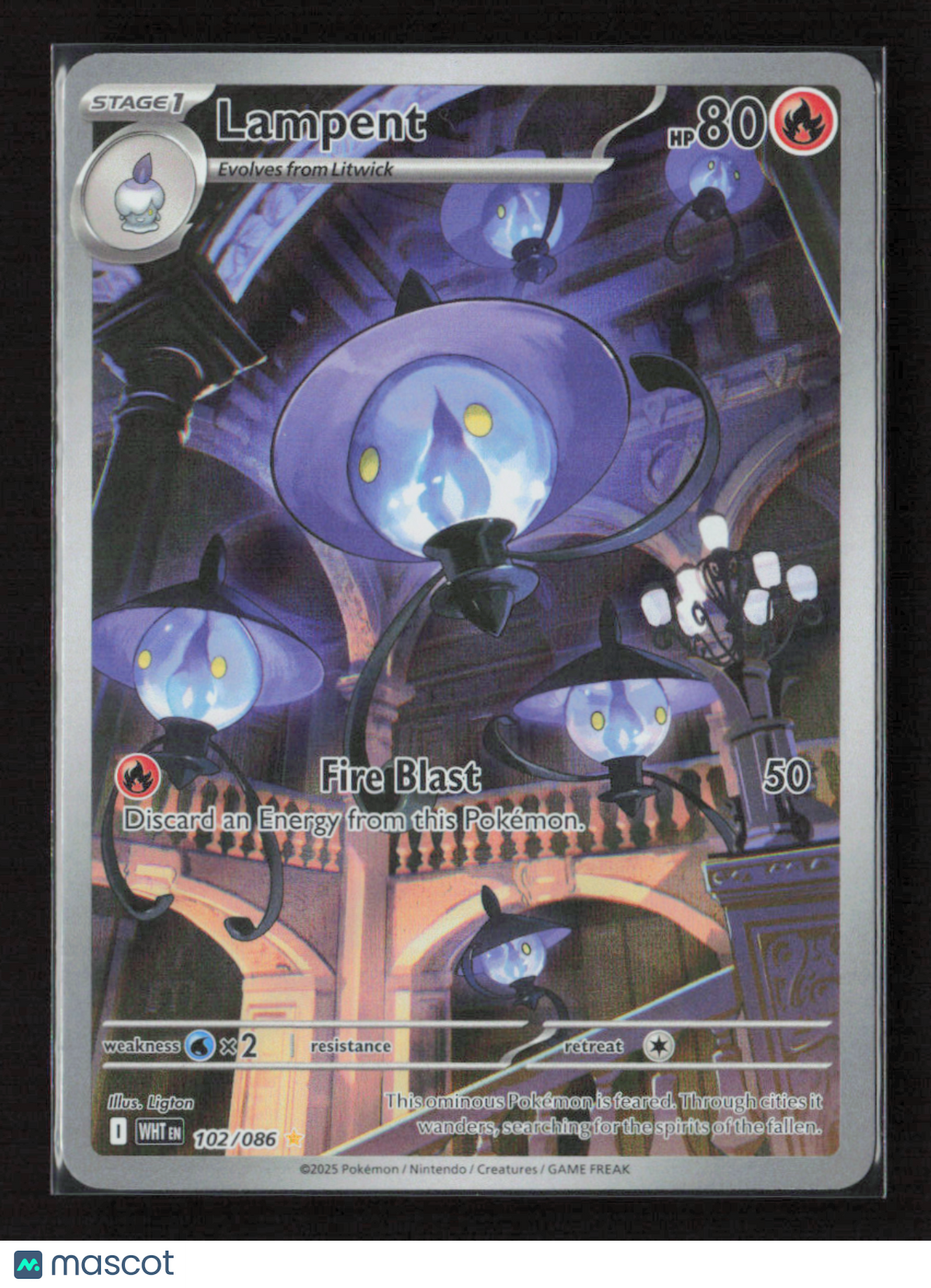 2025 Pokemon Lampent - 102/086 #102/086 Illustration Rare