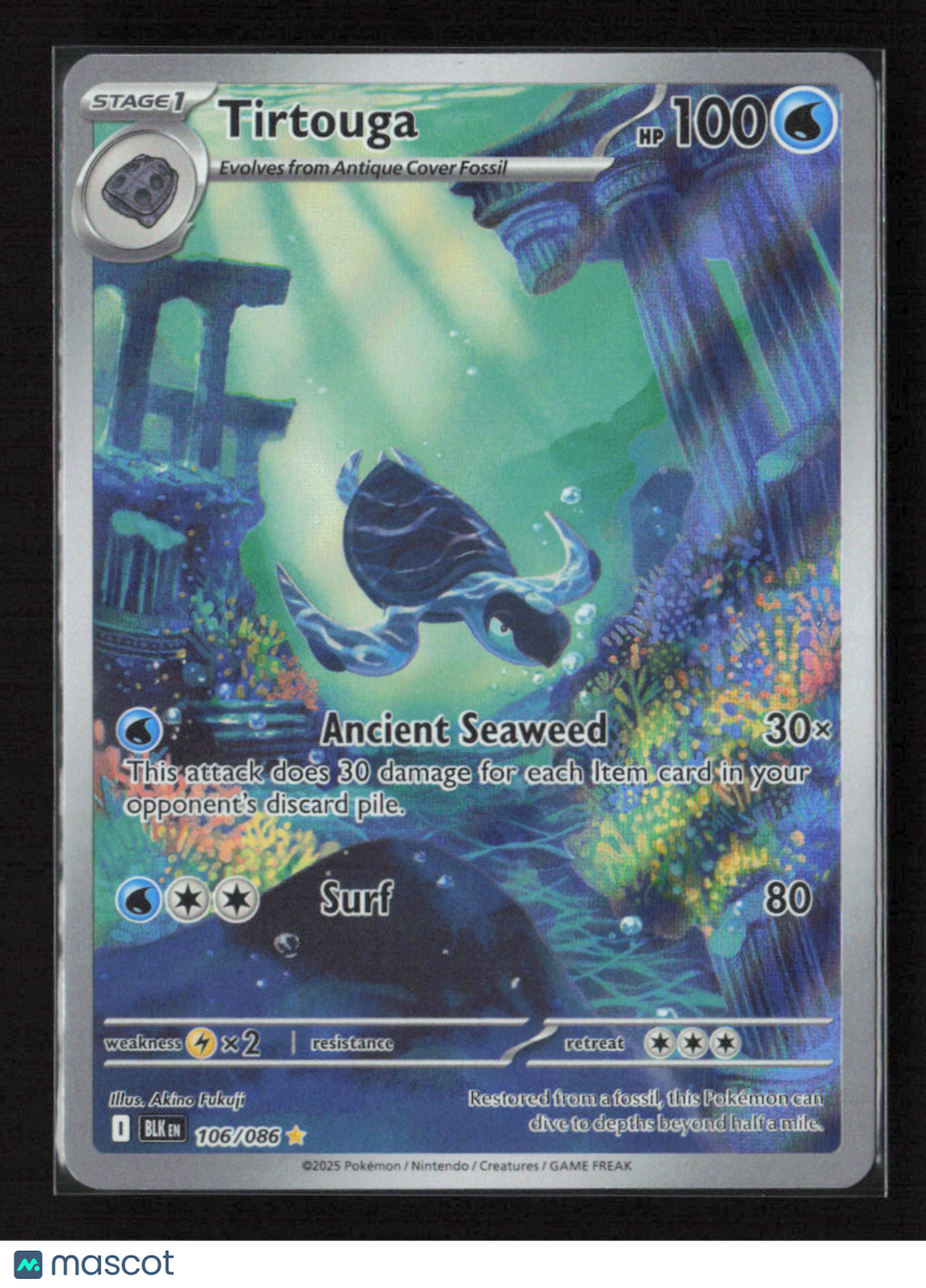 2025 Pokemon Tirtouga - 106/086 #106/086 Illustration Rare