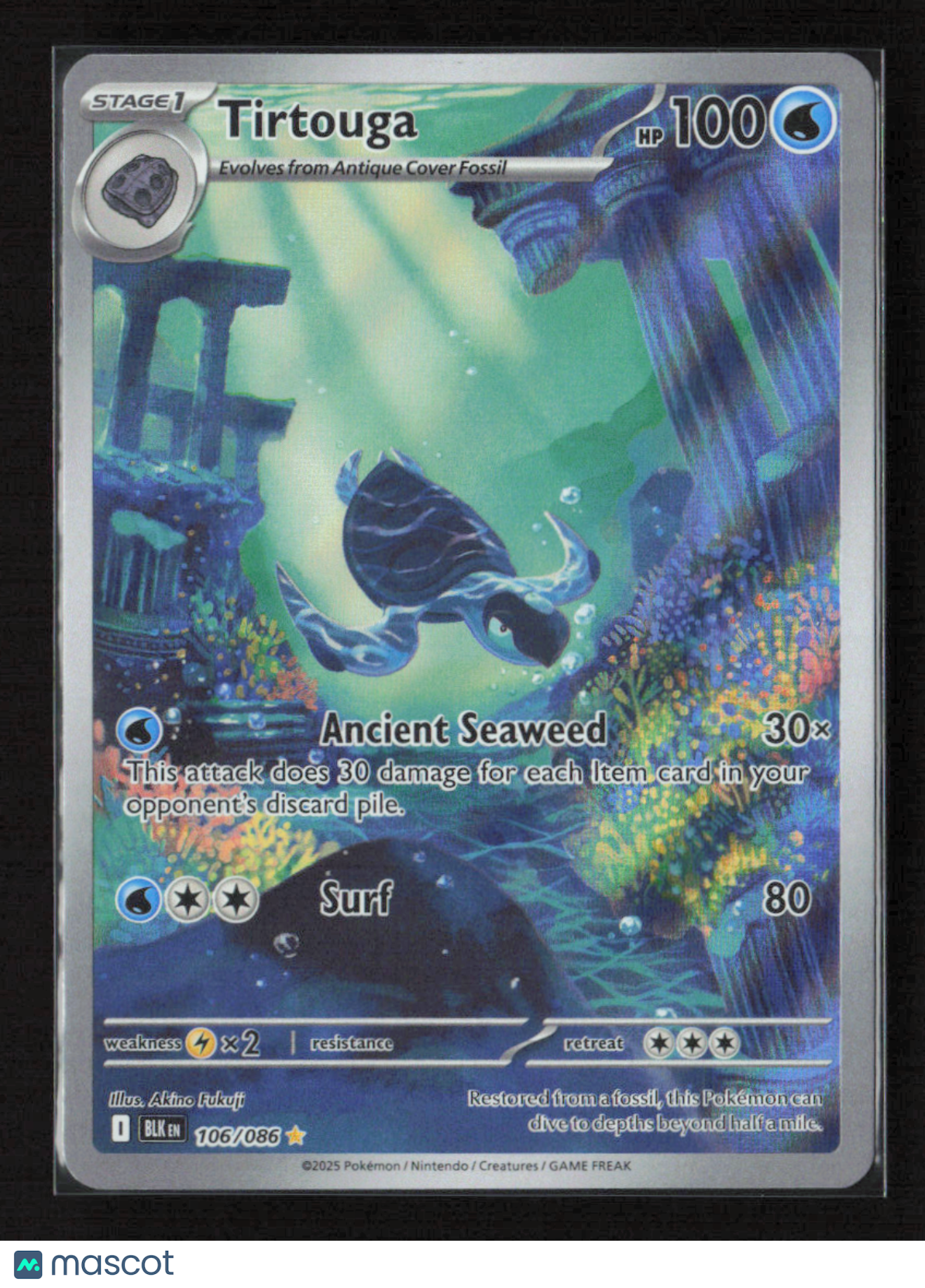 2025 Pokemon Tirtouga - 106/086 #106/086 Illustration Rare