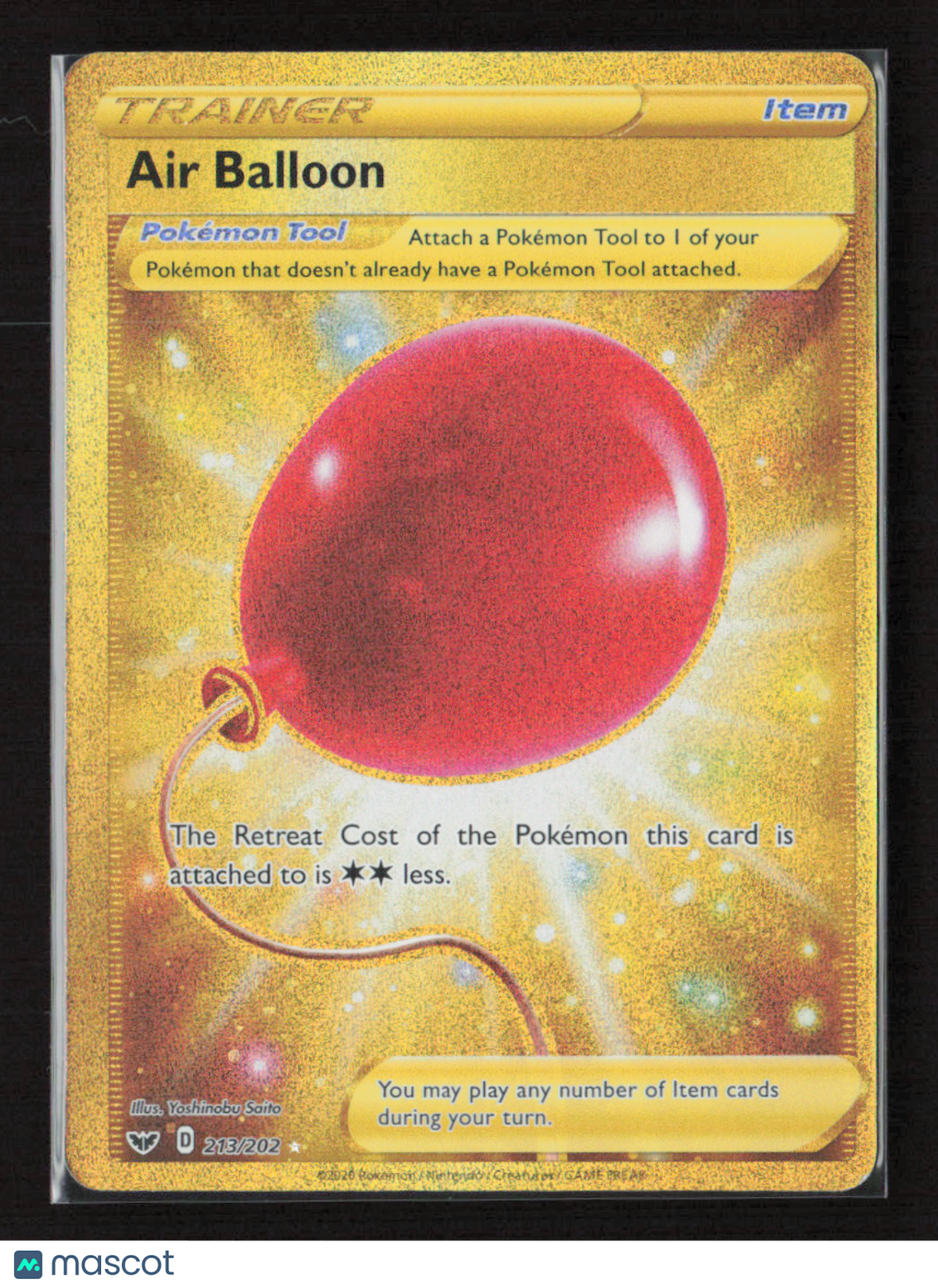 2020 Pokemon Air Balloon (Secret) #213/202 Secret Rare