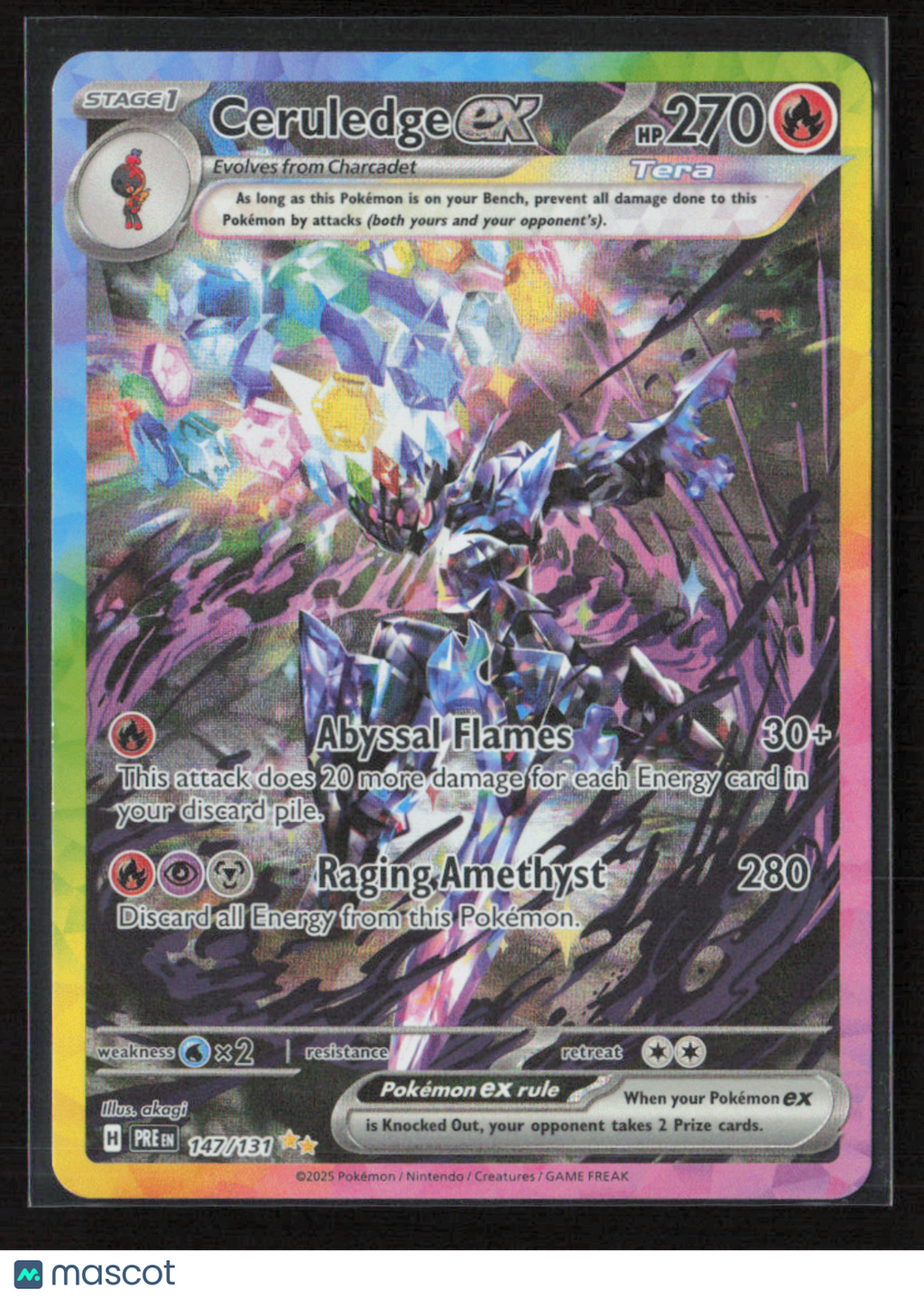 2025 Pokemon Ceruledge ex #147/131 Special Illustration Rare