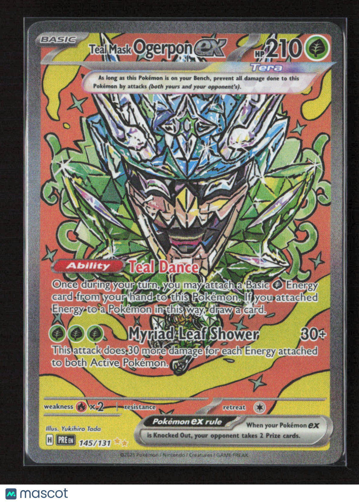 2025 Pokemon Teal Mask Ogerpon ex - 145/131 #145/131 Special Illustration Rare