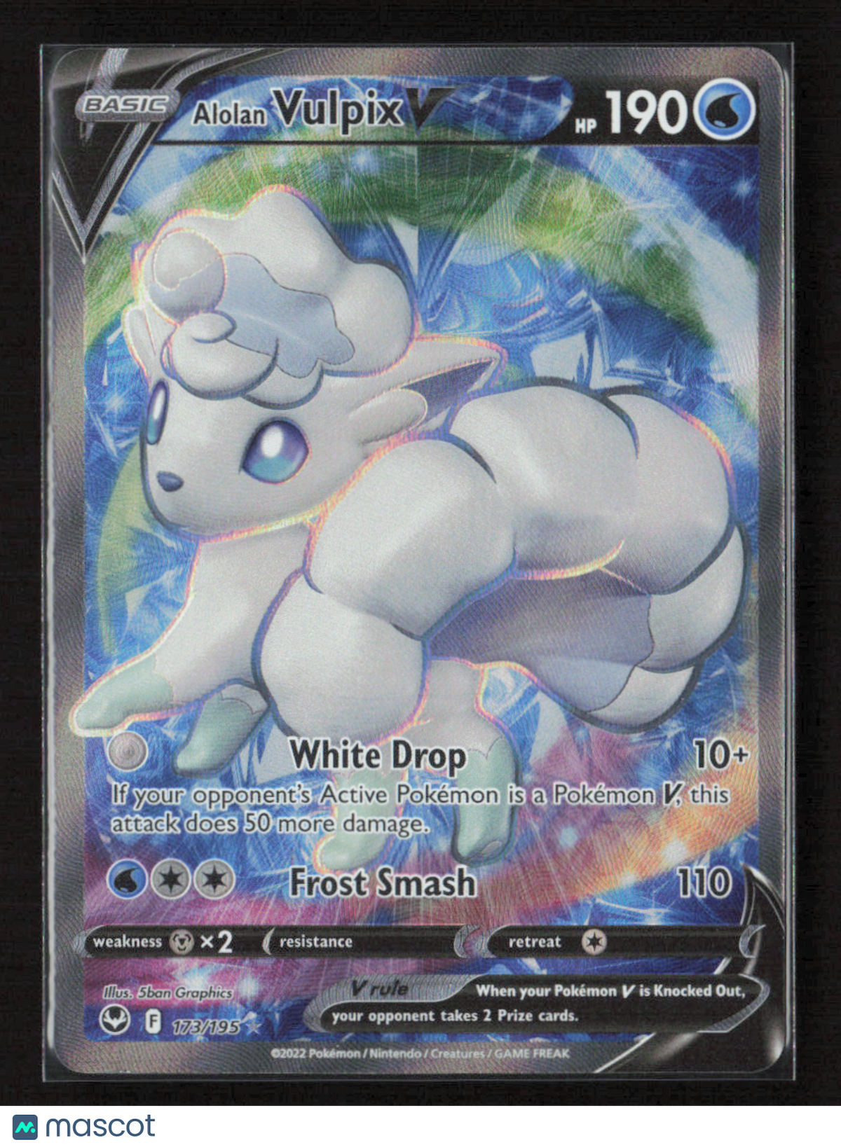 2022 Pokemon Alolan Vulpix V (Full Art) #173/195 Ultra Rare