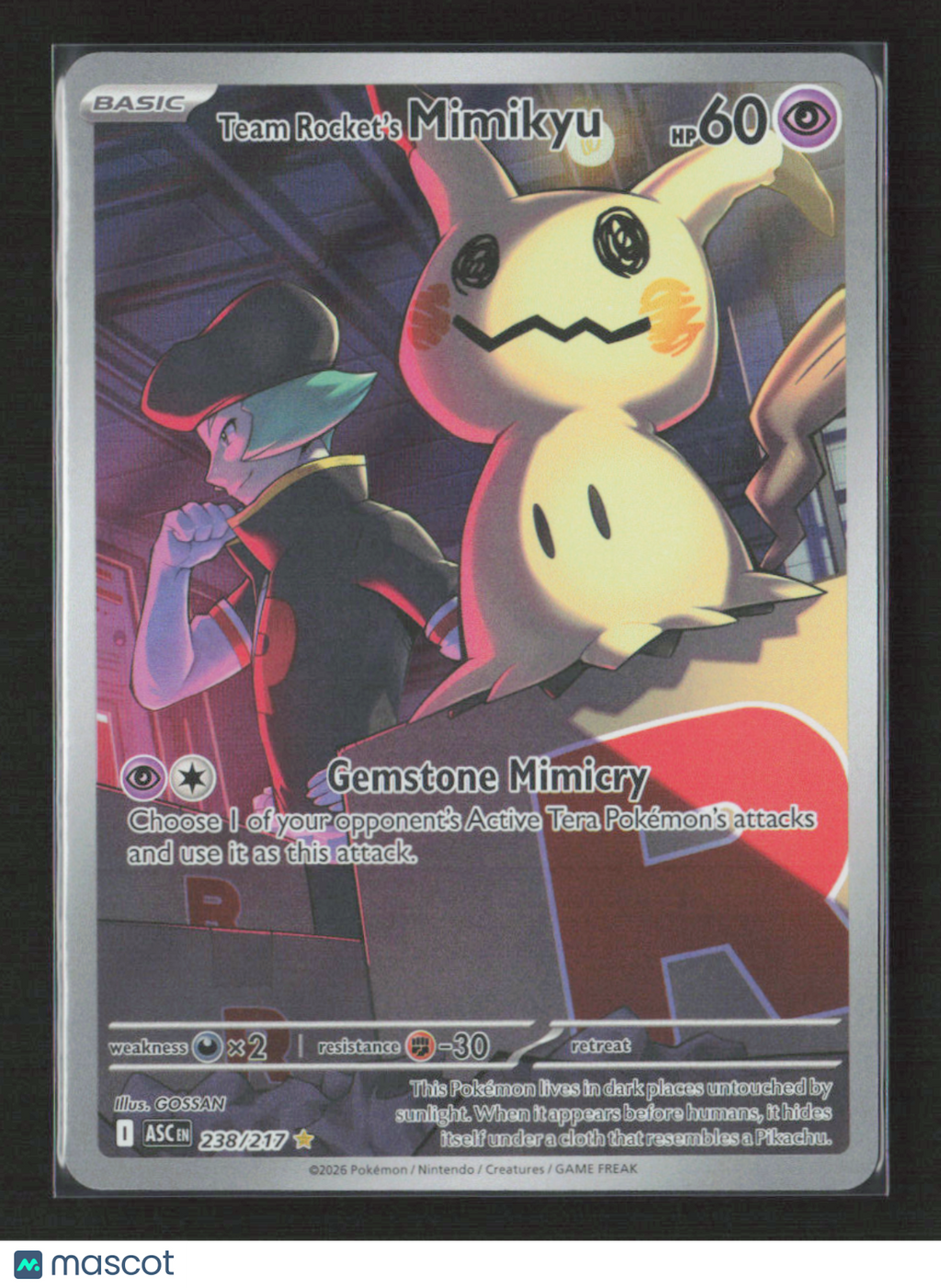 2026 Pokemon Team Rocket's Mimikyu - 238/217 #238/217 Illustration Rare
