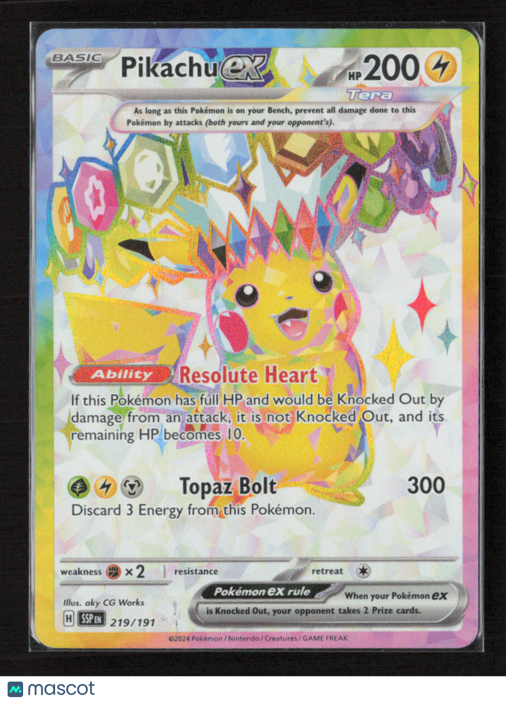 2024 Pokemon Pikachu ex - 219/191 #219/191 Ultra Rare