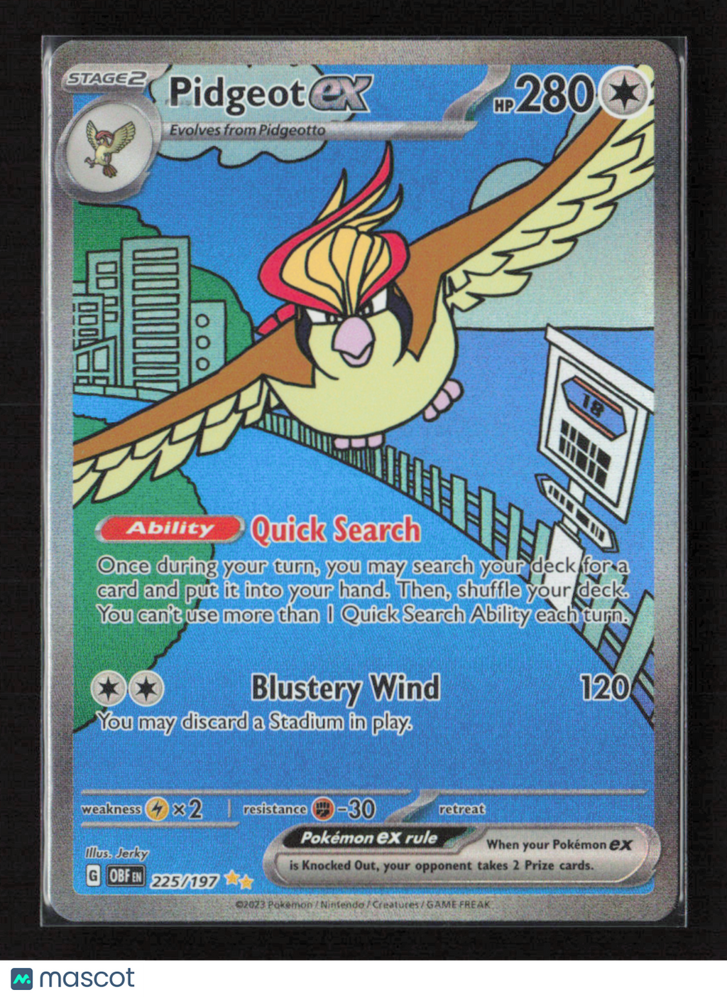 2023 Pokemon Pidgeot ex - 225/197 #225/197 Special Illustration Rare