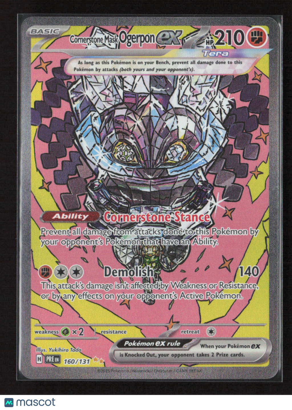 2025 Pokemon Cornerstone Mask Ogerpon ex - 160/131 #160/131 Special Illustration Rare