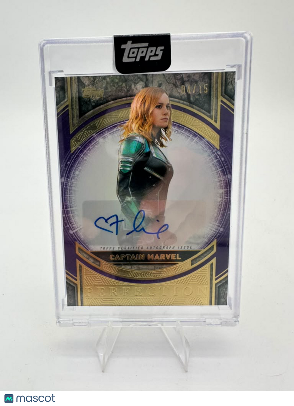 2025 Topps Marvel The Collector Brie Larson #MP-BL Purple 04/15 Autograph