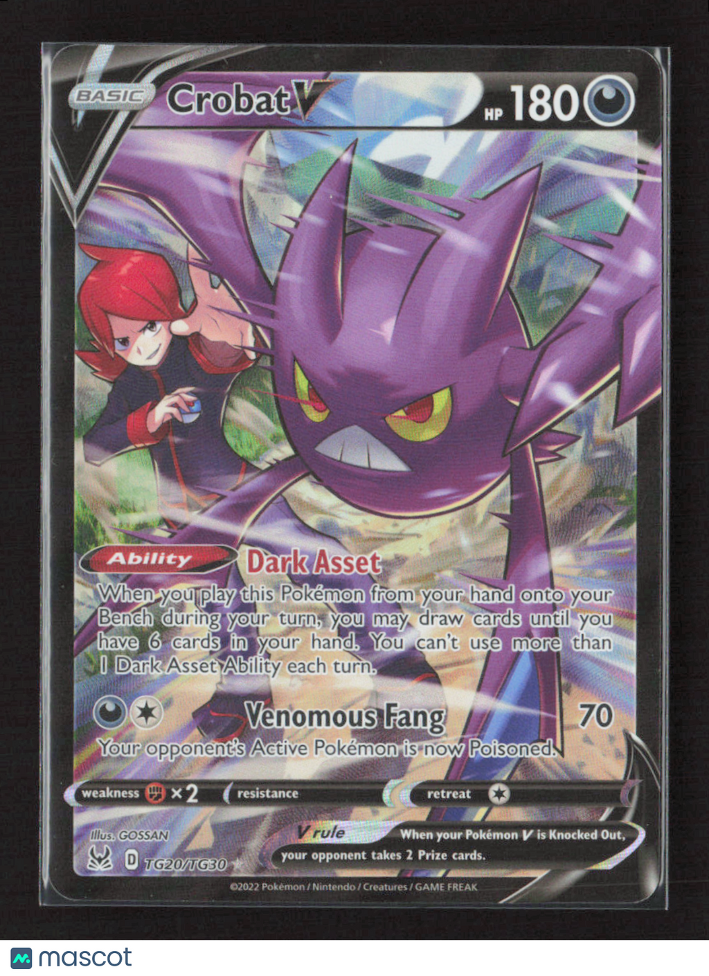 2022 Pokemon Crobat V #TG20/TG30 Ultra Rare