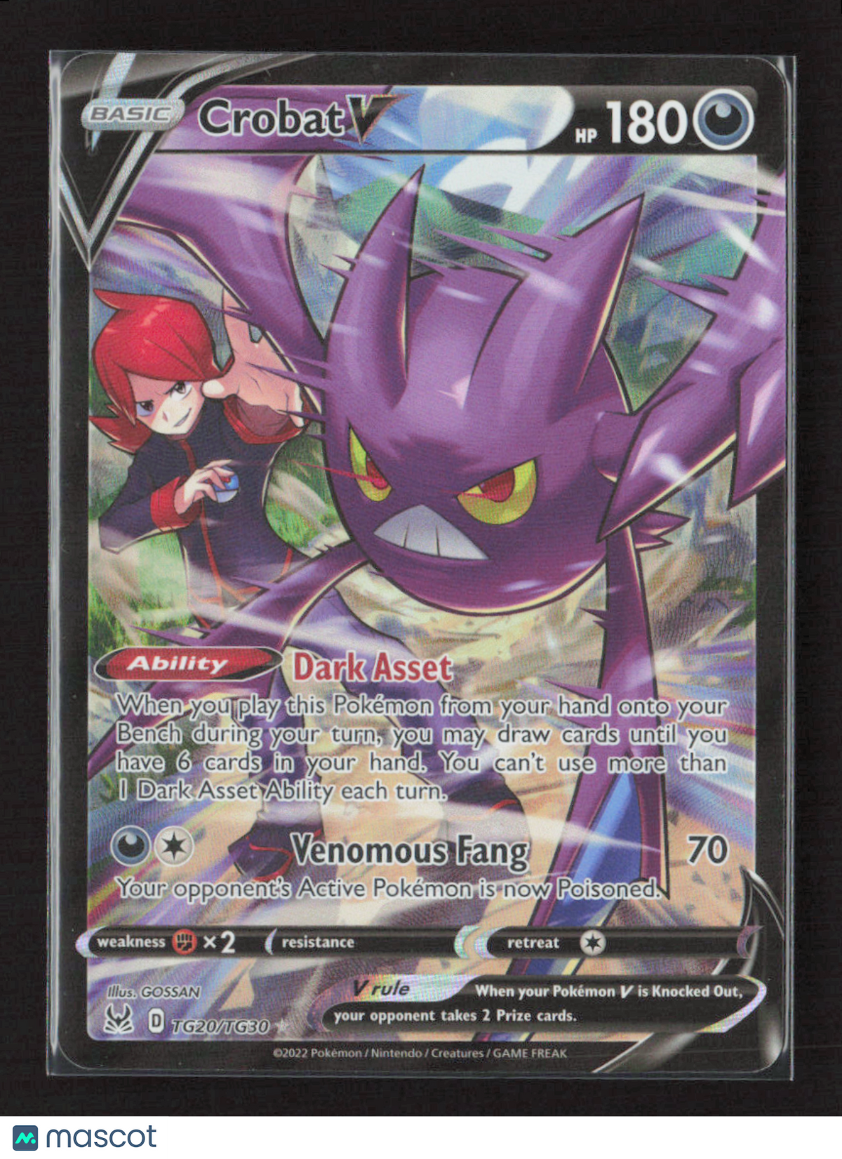 2022 Pokemon Crobat V #TG20/TG30 Ultra Rare