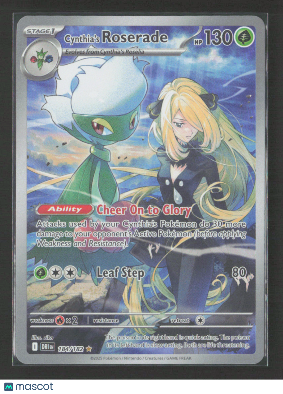 2025 Pokemon Cynthia's Roserade - 184/182 #184/182 Illustration Rare