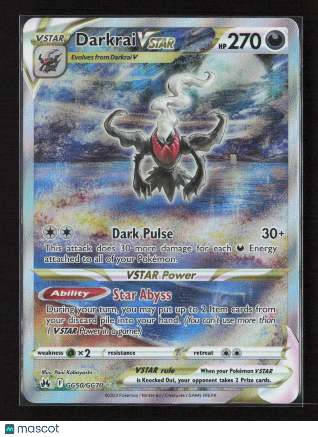 2023 Pokemon Darkrai VSTAR #GG50/GG70 Ultra Rare