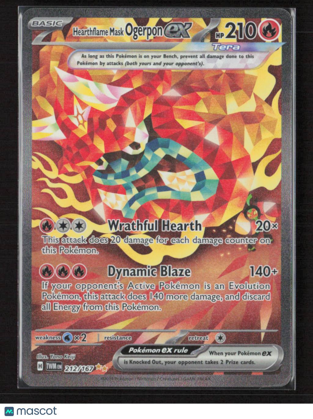 2024 Pokemon Hearthflame Mask Ogerpon ex - 212/167 #212/167 Special Illustration Rare