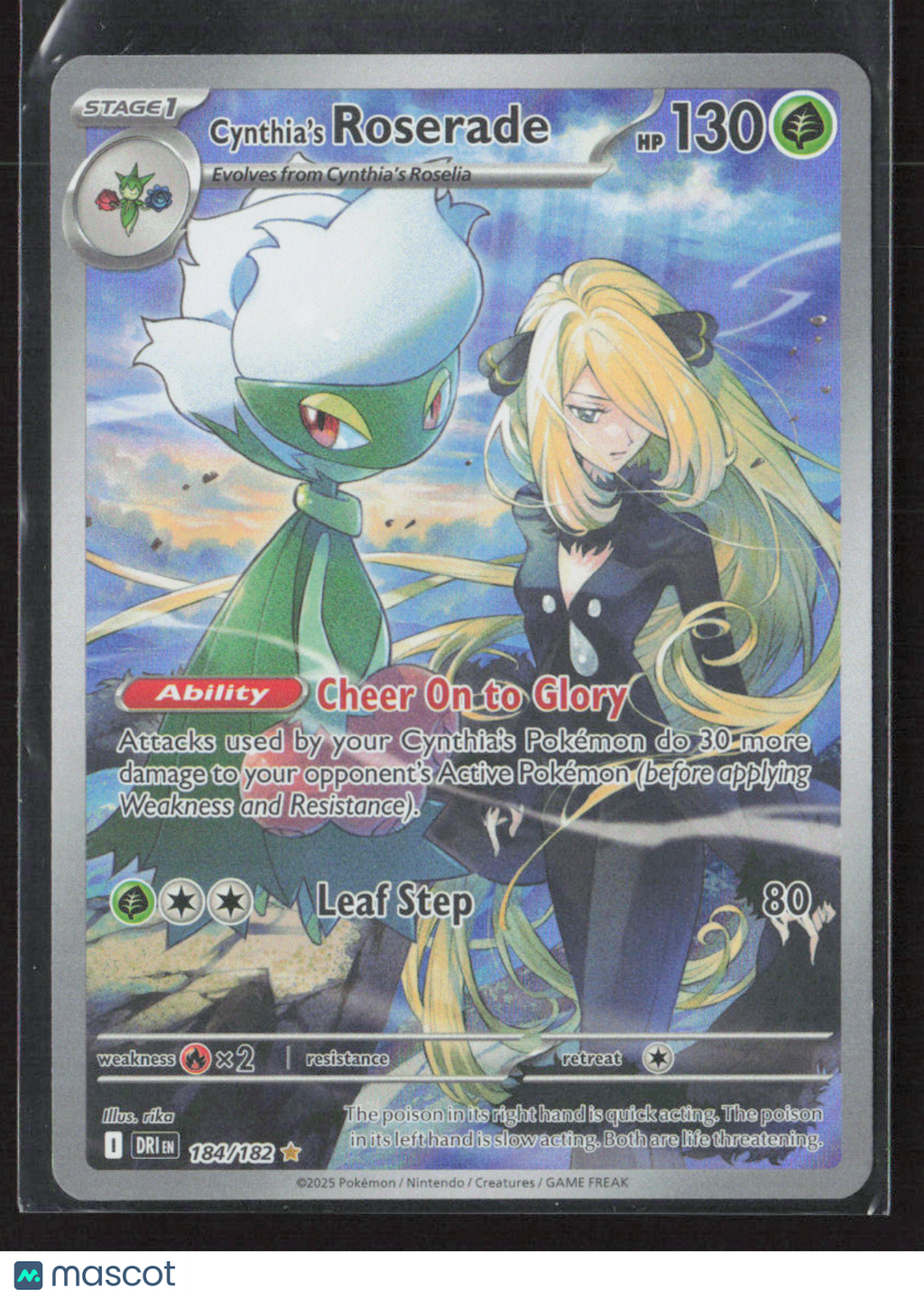 2025 Pokemon Cynthia's Roserade - 184/182 #184/182 Illustration Rare