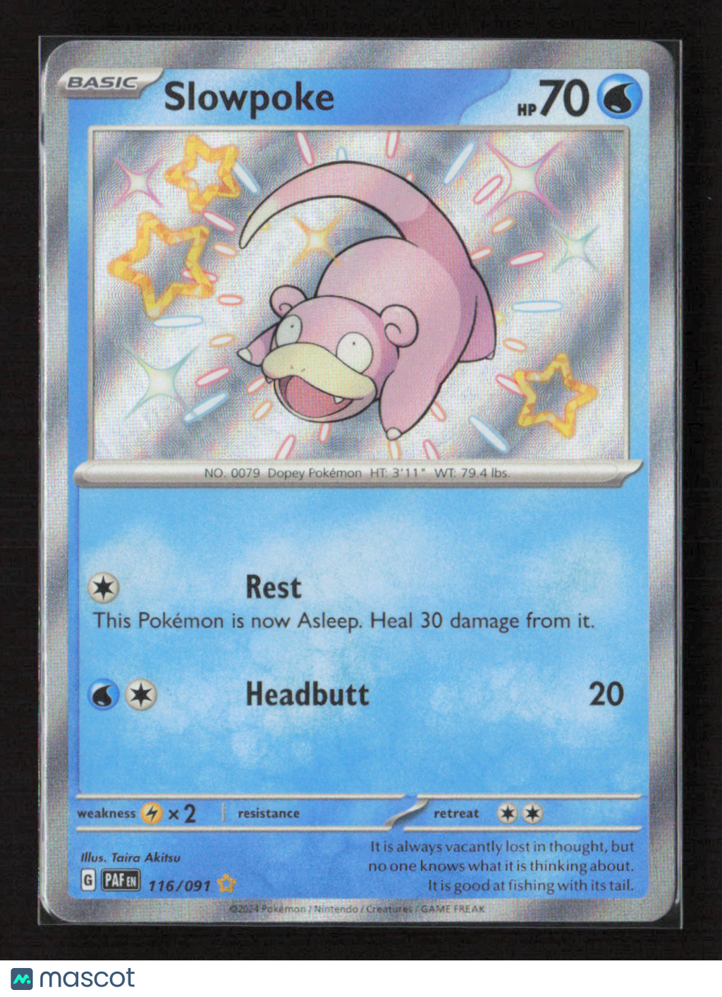 2024 Pokemon Slowpoke #116/091 Shiny Rare