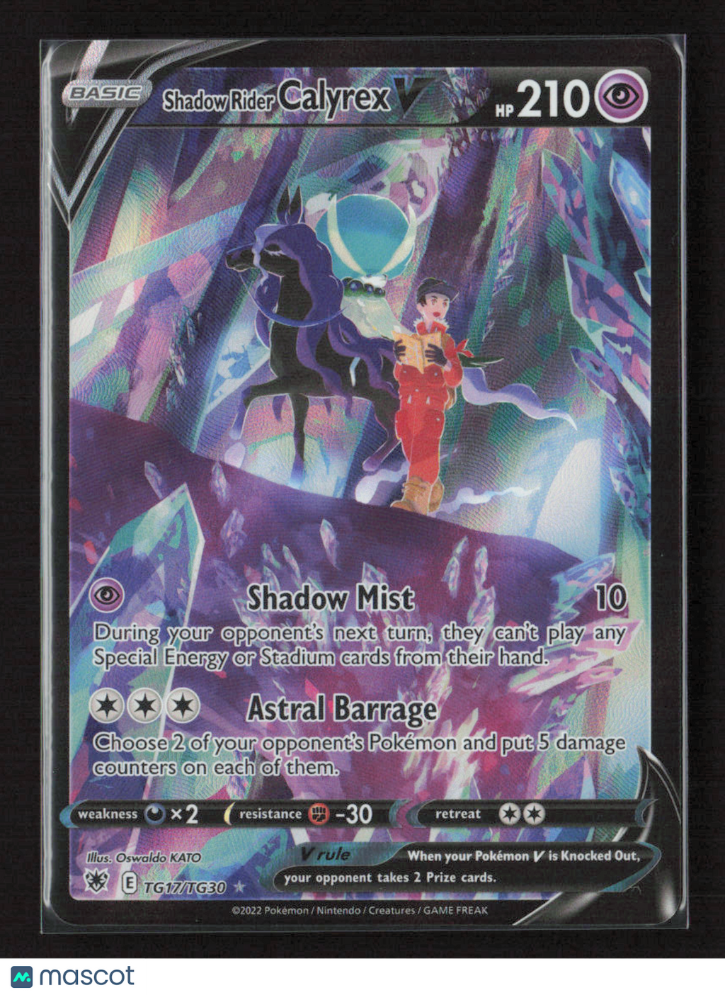 2022 Pokemon Shadow Rider Calyrex V #TG17/TG30 Ultra Rare