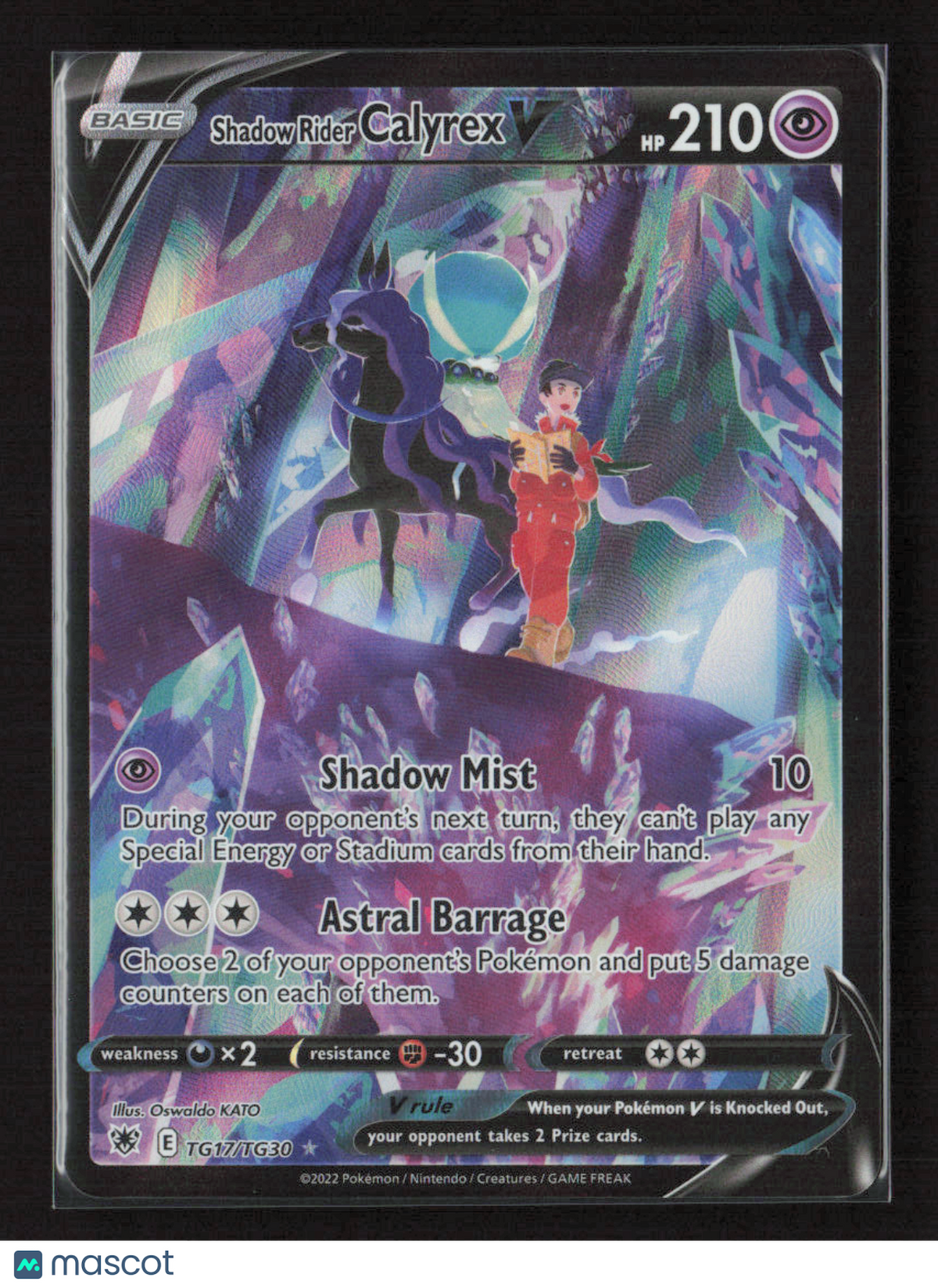 2022 Pokemon Shadow Rider Calyrex V #TG17/TG30 Ultra Rare