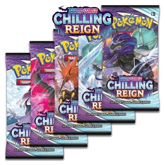 (1) Pokémon TCG: Sword & Shield SWSH06 Chilling Reign Booster Pack