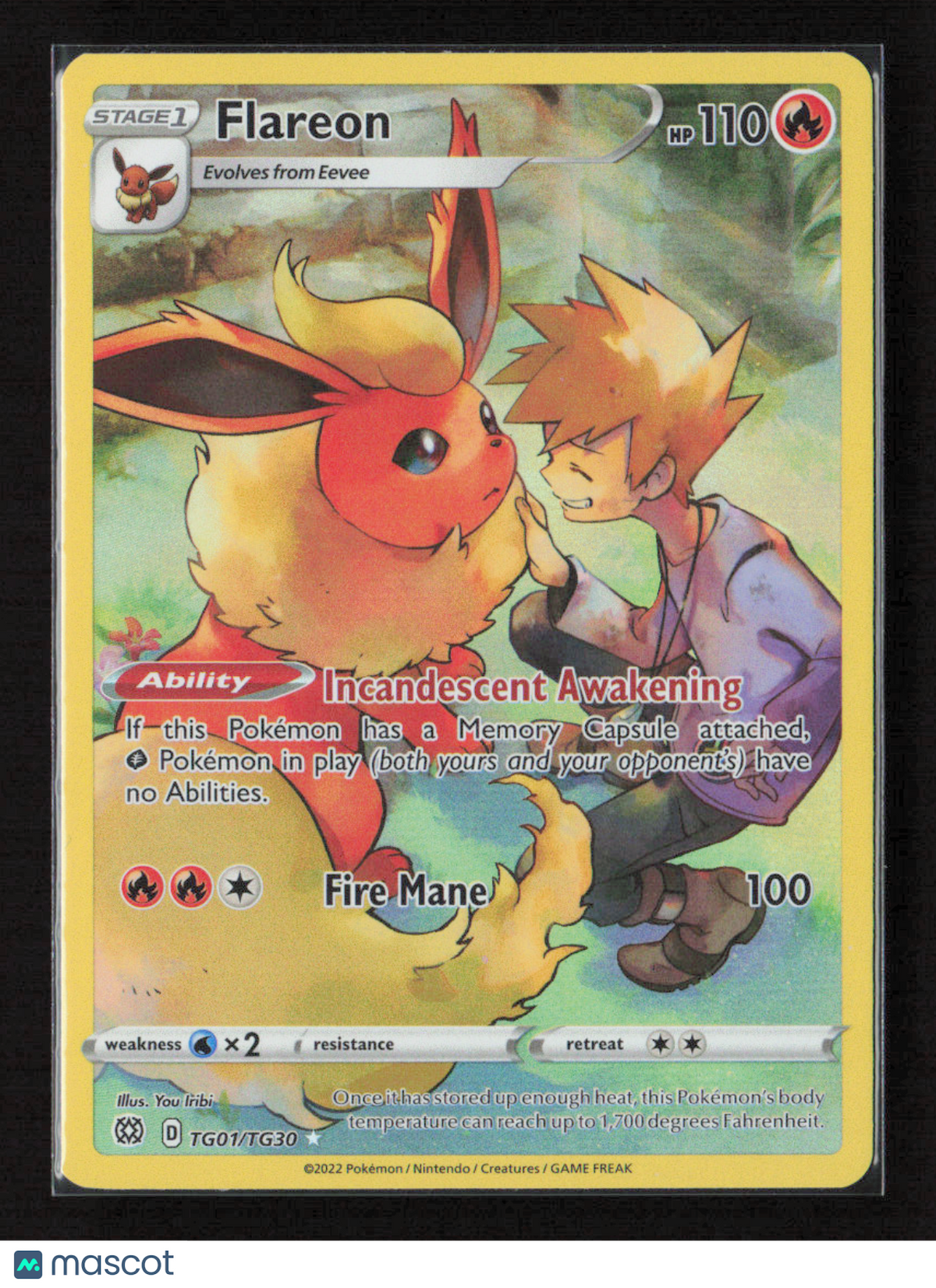 2022 Pokemon Flareon #TG01/TG30 Ultra Rare