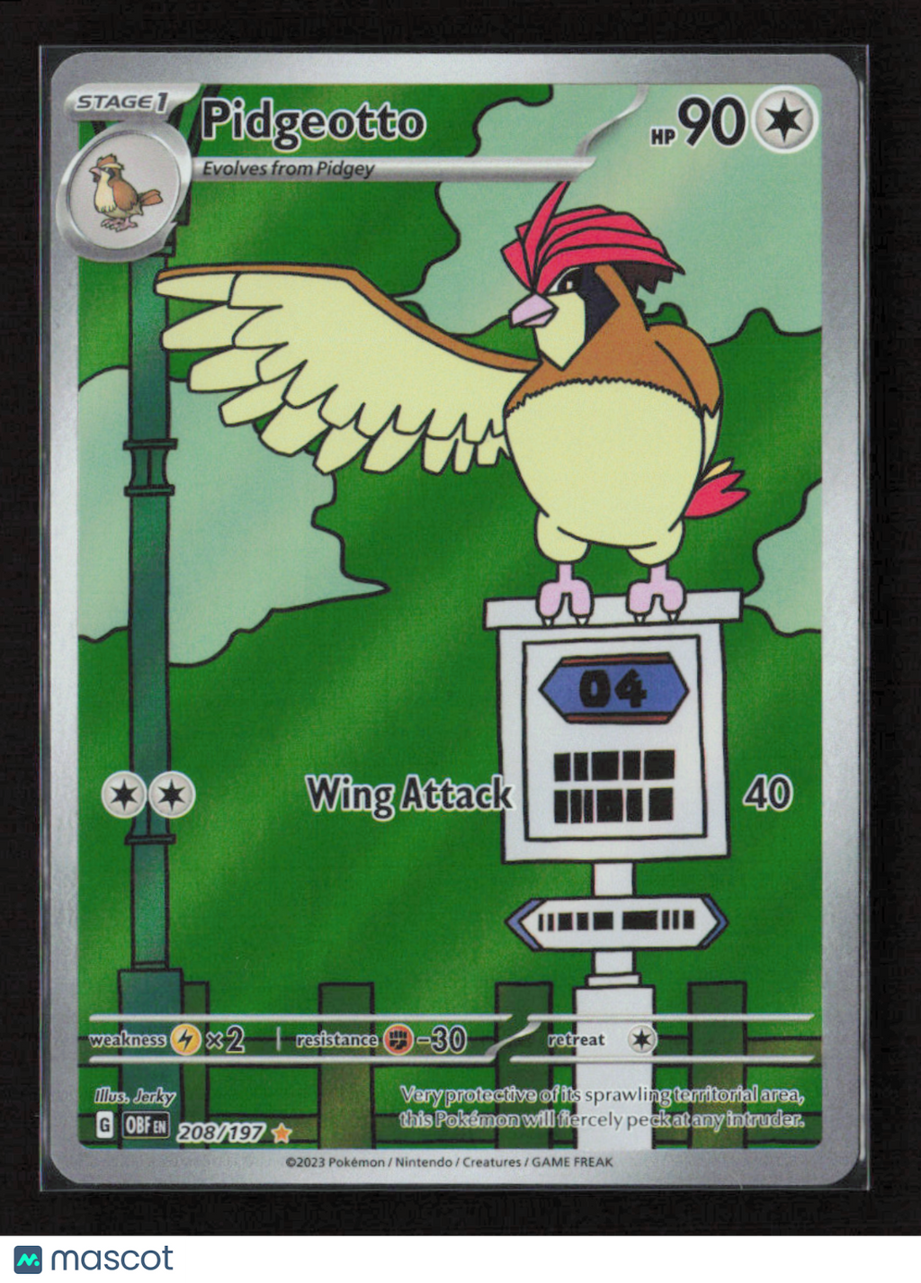 2023 Pokemon Pidgeotto - 208/197 #208/197 Illustration Rare