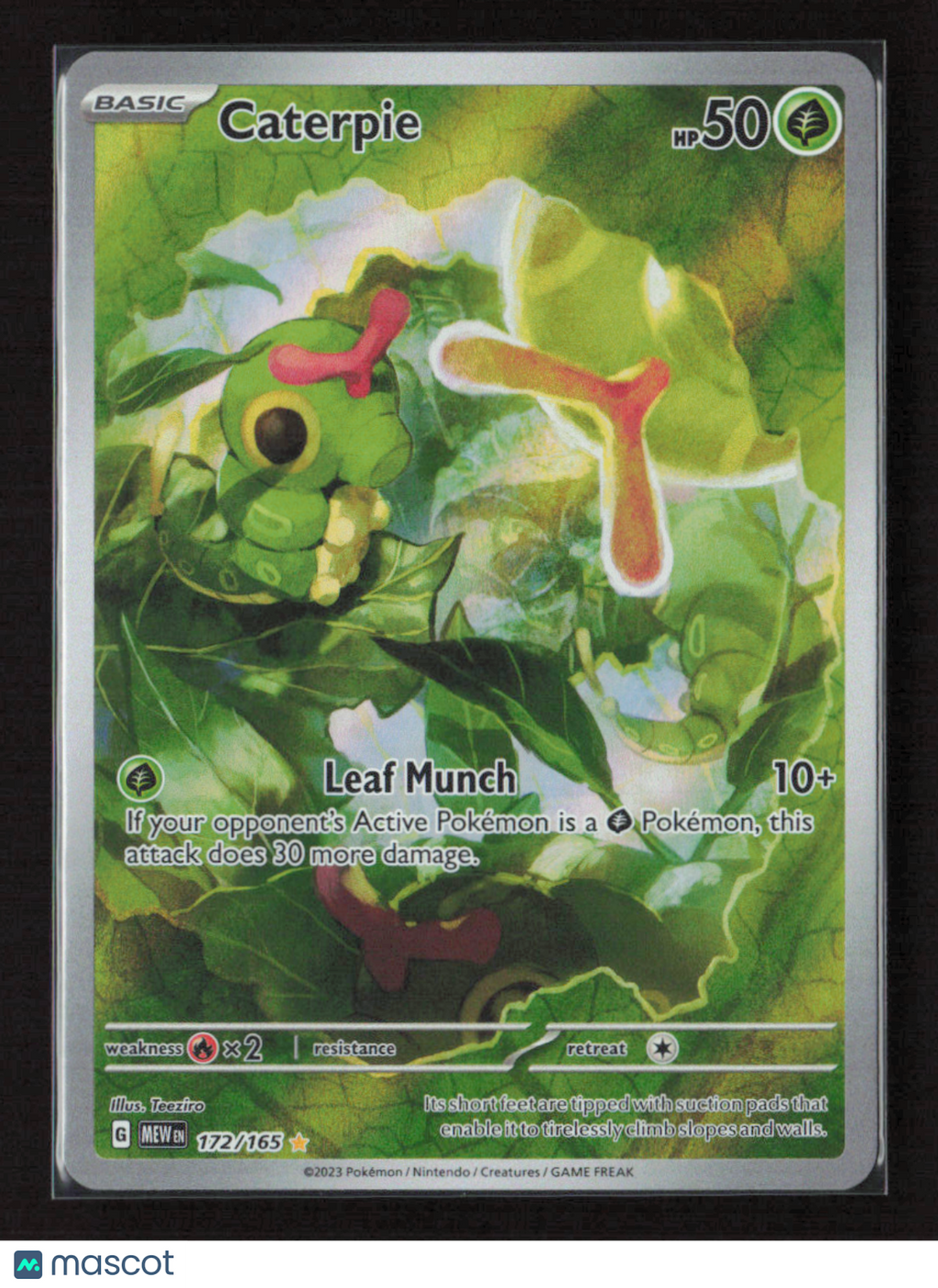 2023 Pokemon Caterpie - 172/165 #172/165 Illustration Rare