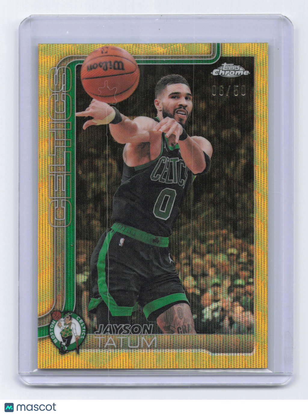 2026 Topps Chrome Jayson Tatum #8 Gold Geometric Wave 6/50 /50