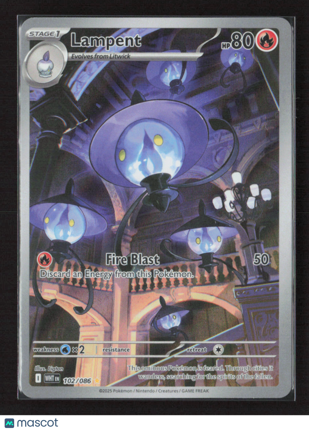 2025 Pokemon Lampent - 102/086 #102/086 Illustration Rare