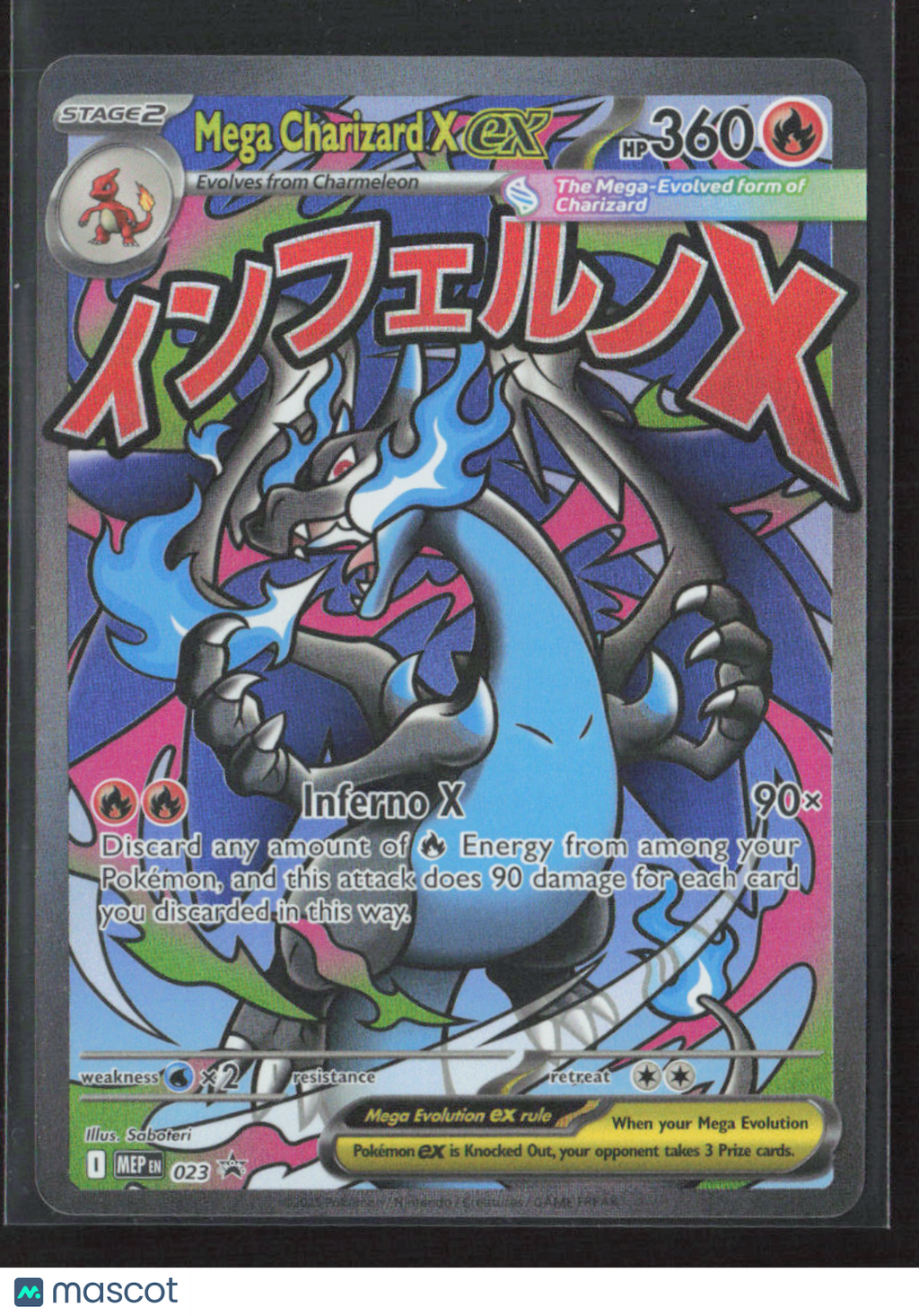 2025 Pokemon Mega Charizard X EX #023 FA