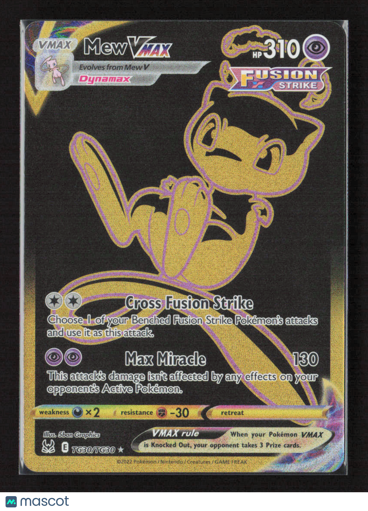 2022 Pokemon Mew VMAX (Secret) #TG30/TG30 Secret Rare