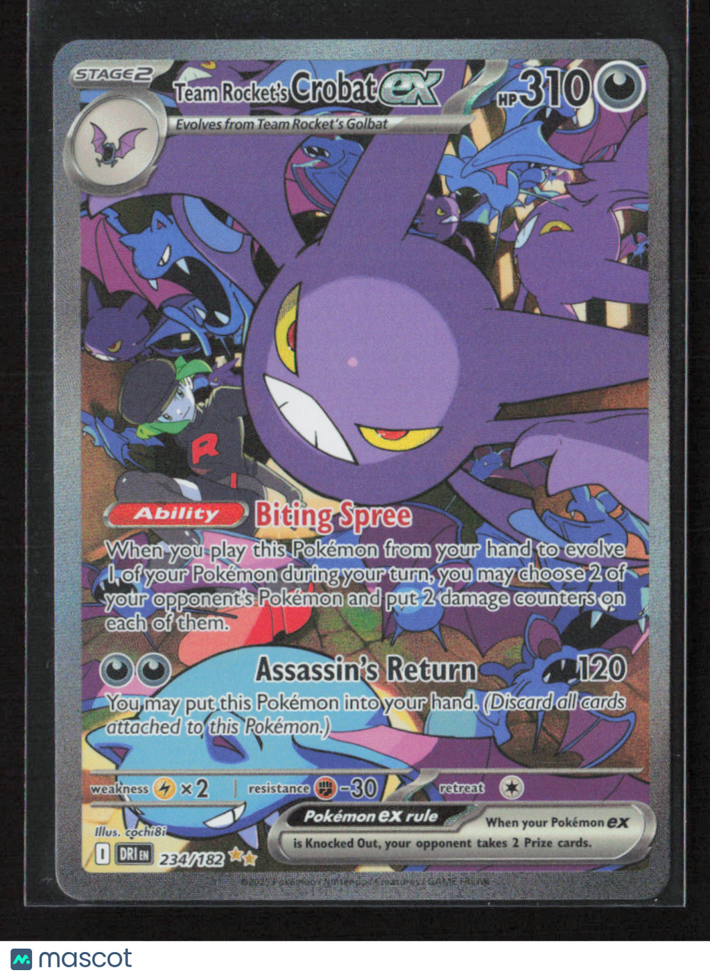 2025 Pokemon Team Rocket's Crobat ex - 234/182 #234/182 Special Illustration Rare