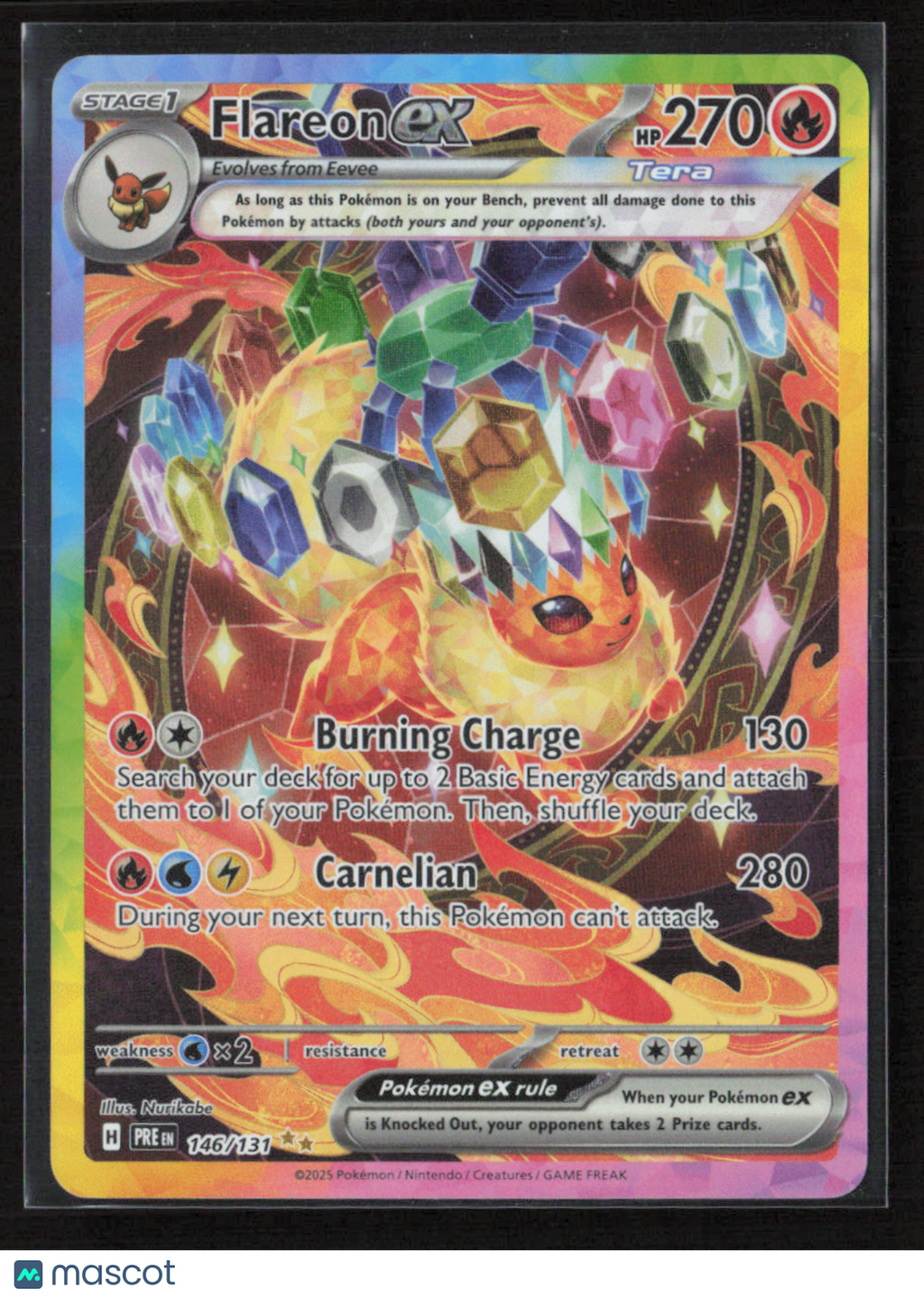 2025 Pokemon Flareon ex - 146/131 #146/131 Special Illustration Rare