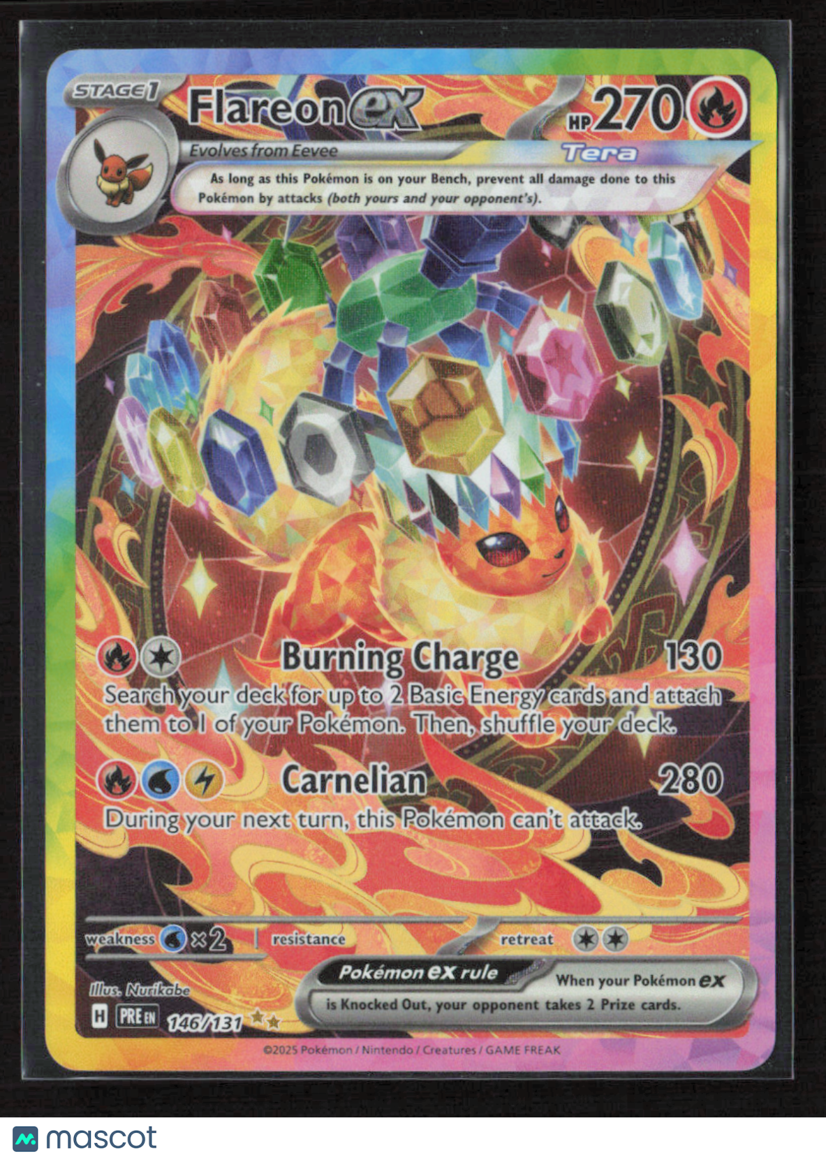 2025 Pokemon Flareon ex - 146/131 #146/131 Special Illustration Rare