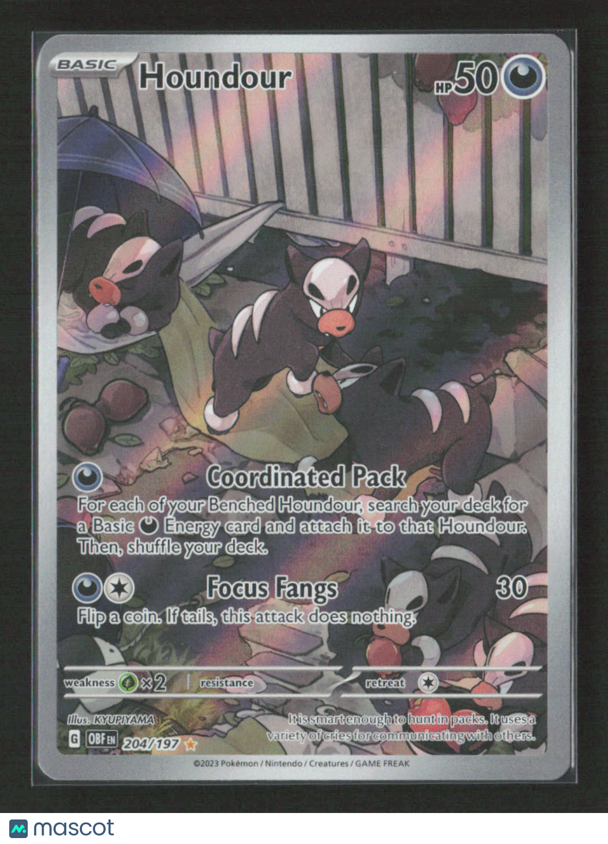 2023 Pokemon Houndour - 204/197 #204/197 Illustration Rare