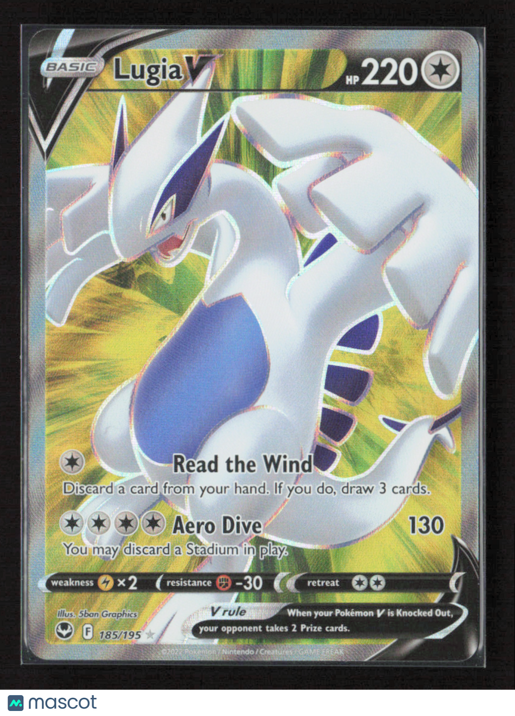 2022 Pokemon Lugia V (Full Art) #185/195 Ultra Rare
