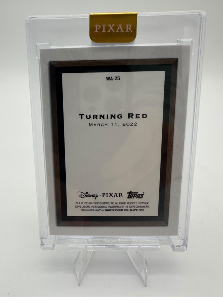2025 Topps Pixar Gold Wall Art Turning Red #WA-25 Purple 15/15