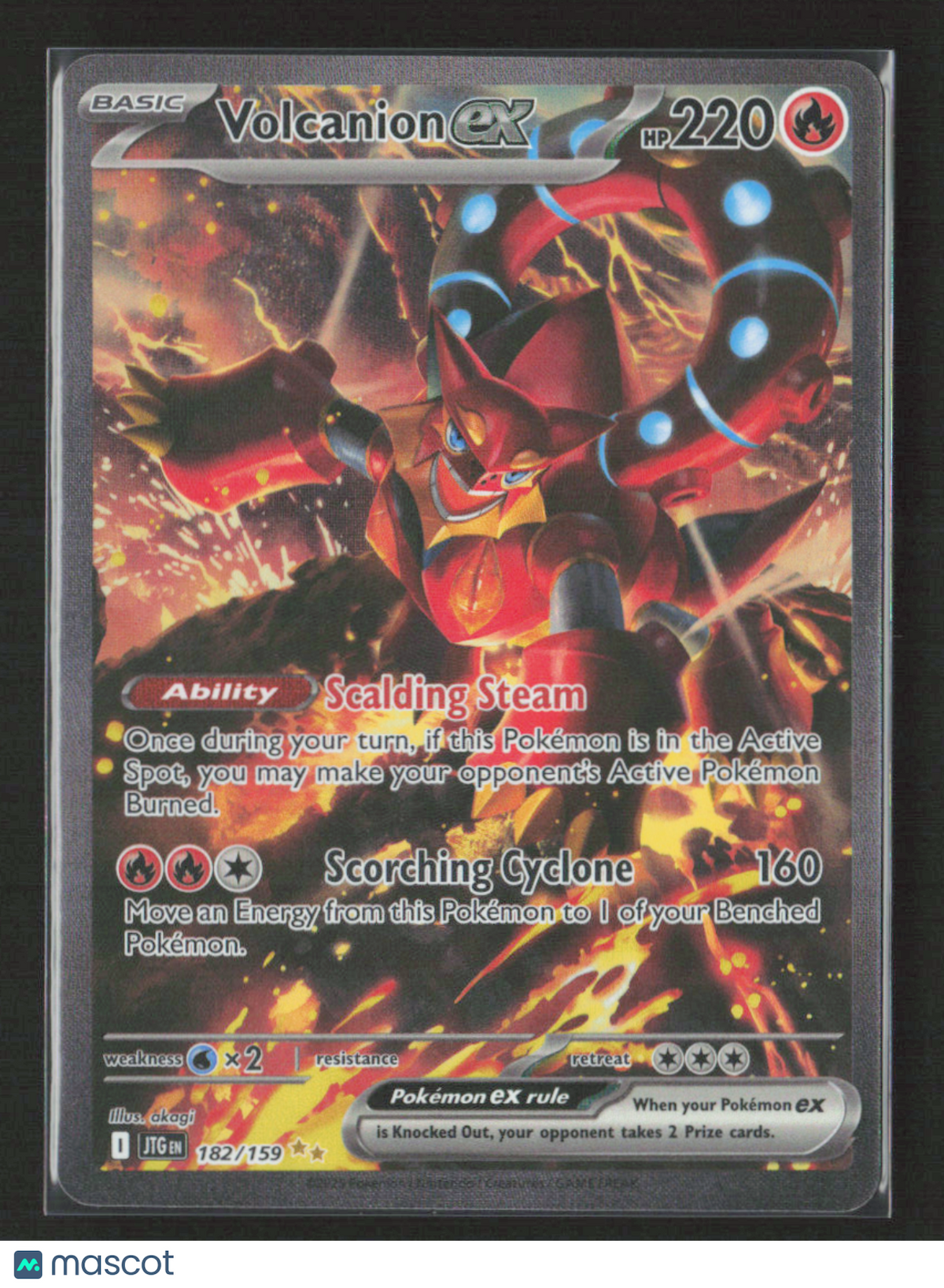 2025 Pokemon Volcanion ex - 182/159 #182/159 Special Illustration Rare