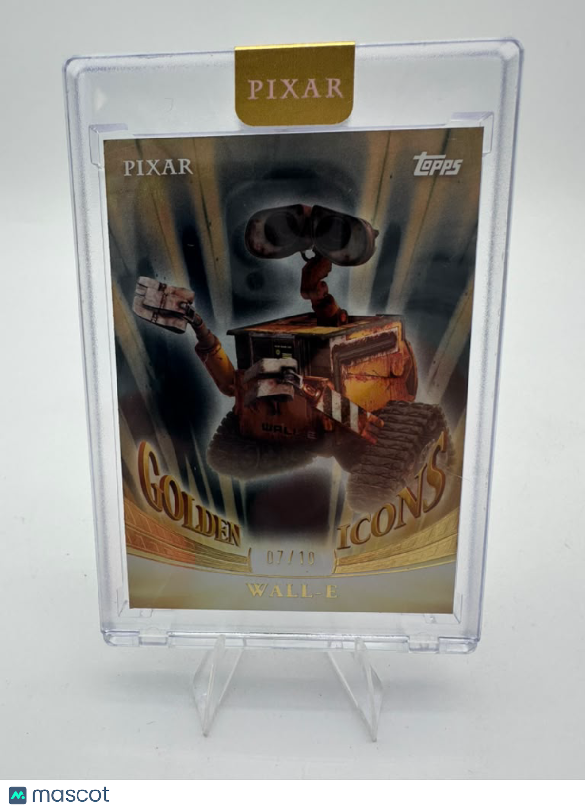 2025 Topps Disney Pixar Gold WALL-E Black Insert Golden Icons #GI-45 07/10