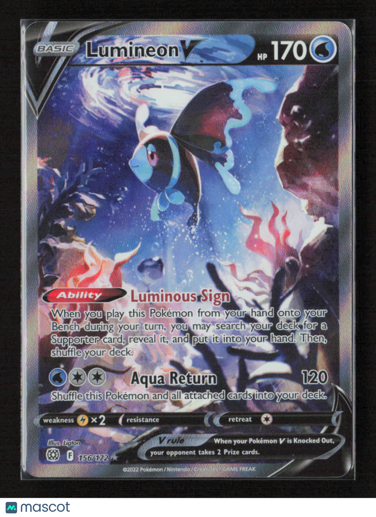 2022 Pokemon Lumineon V (Alternate Full Art) #156/172 Ultra Rare