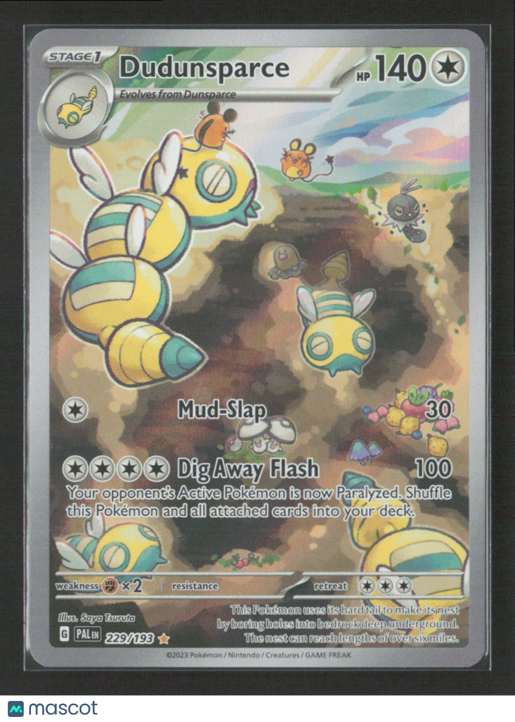 2023 Pokemon Dudunsparce - 229/193 #229/193 Illustration Rare