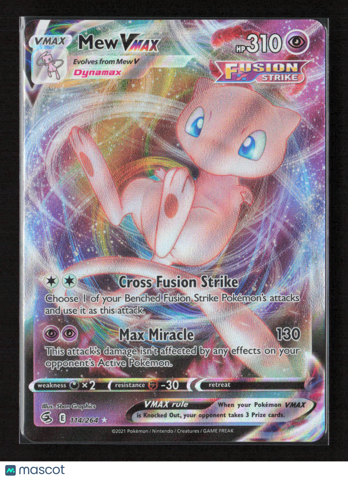 2021 Pokemon Mew VMAX #114/264 Ultra Rare