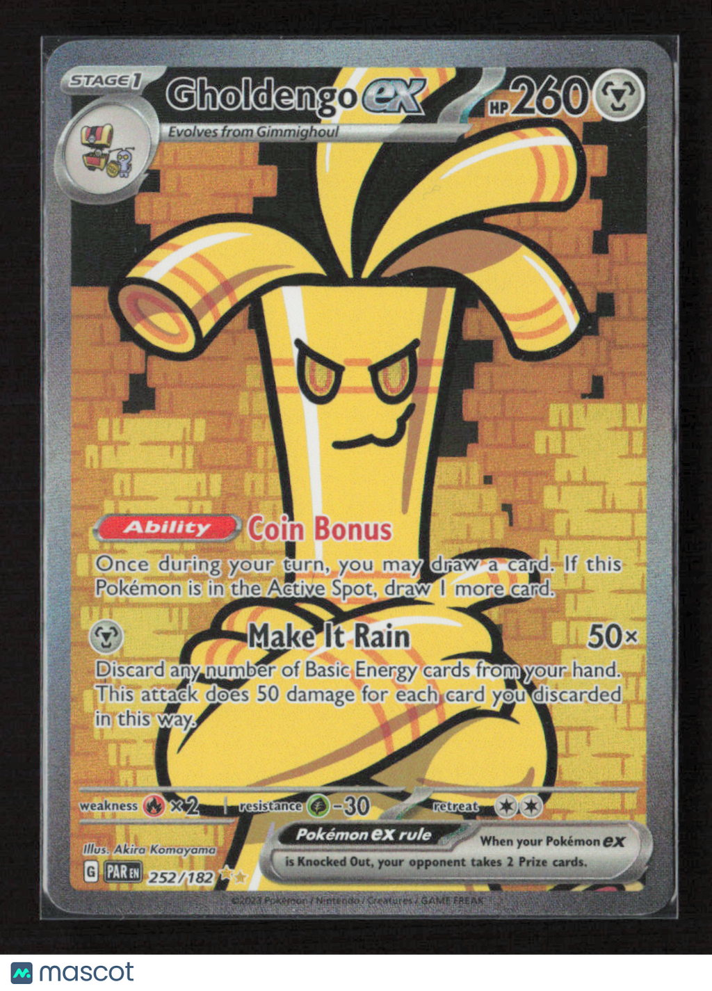 2023 Pokemon Gholdengo ex - 252/182 #252/182 Special Illustration Rare