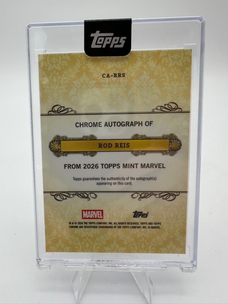 2026 Topps Chrome Marvel Mint Autograph Rod Reis #CA-RRS