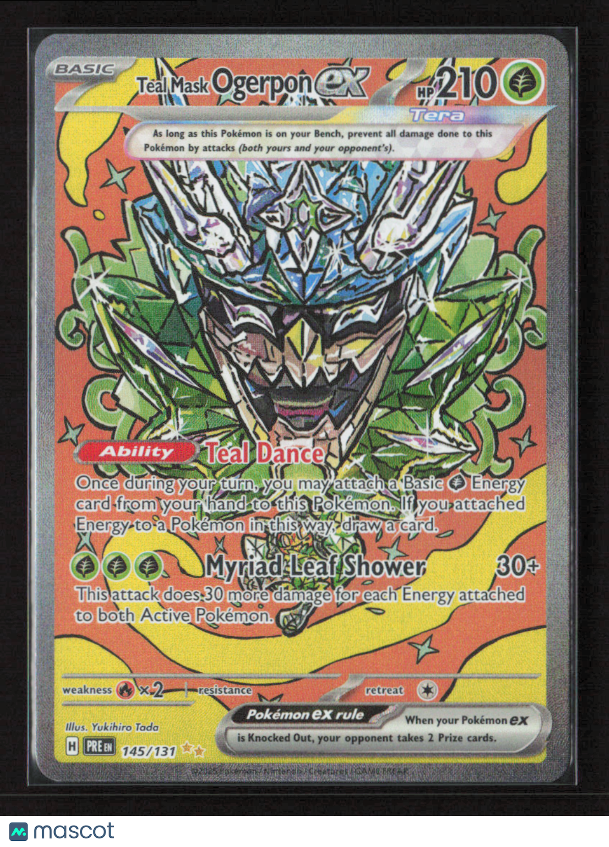 2025 Pokemon Teal Mask Ogerpon ex - 145/131 #145/131 Special Illustration Rare
