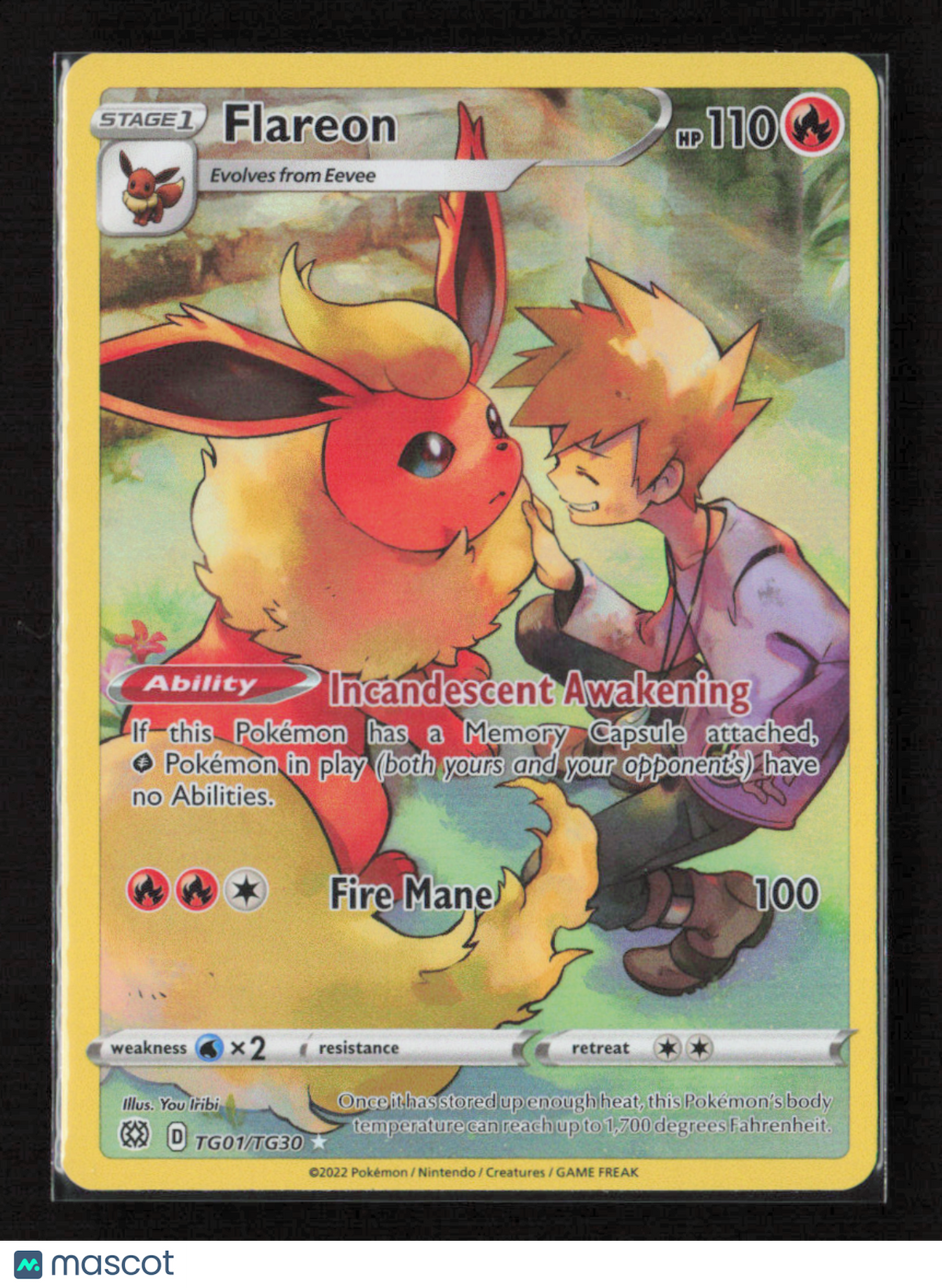 2022 Pokemon Flareon #TG01/TG30 Ultra Rare