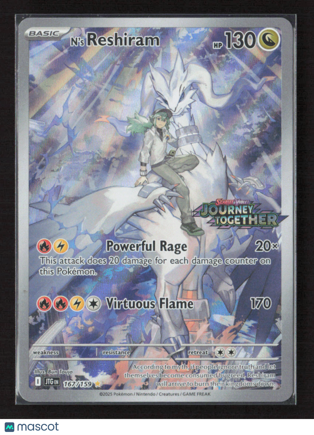 N's Reshiram - 167/159 (Journey Together Stamped) #167/159